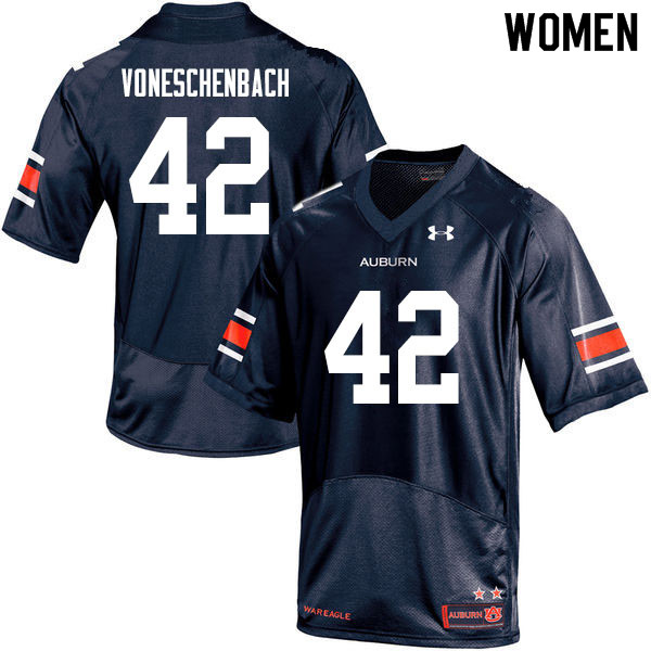Women #42 Jacob vonEschenbach Auburn Tigers College Football Jerseys Sale-Navy